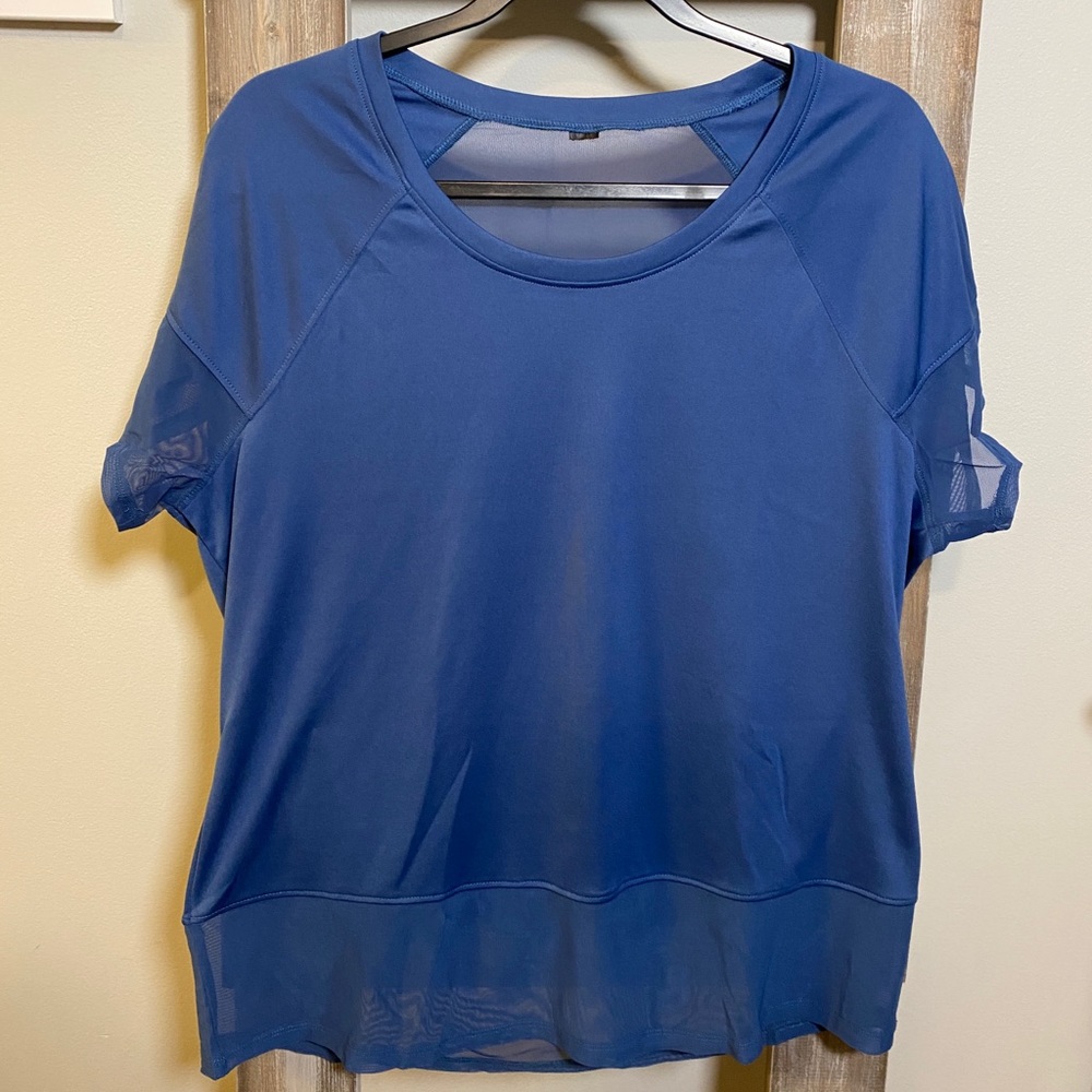 RBX Women’s Blue Athletic Short Sleeve Top | Size L